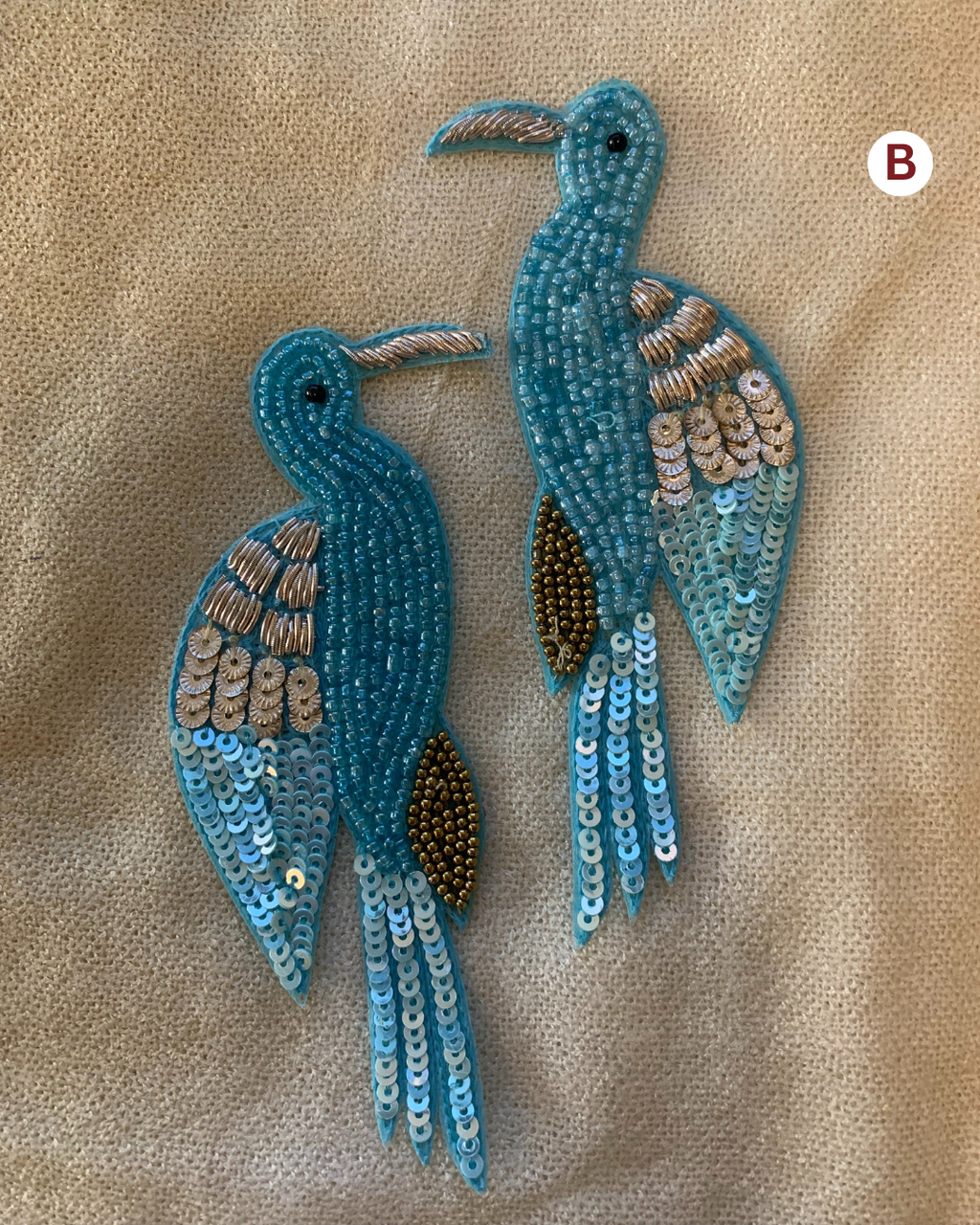 Beaded Bird Patch