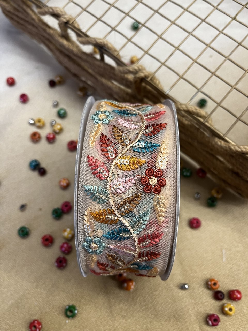 Designer Floral Threadwork Lace