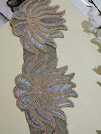 Metallic Floral Applique Lace Trim