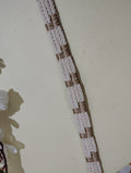 Geometric Metallic Cord Border Trim
