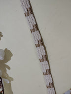 Geometric Metallic Cord Border Trim