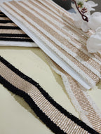 Metallic and Textured Stripe Border Trim
