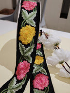 Embroidered Floral Ribbon Trim