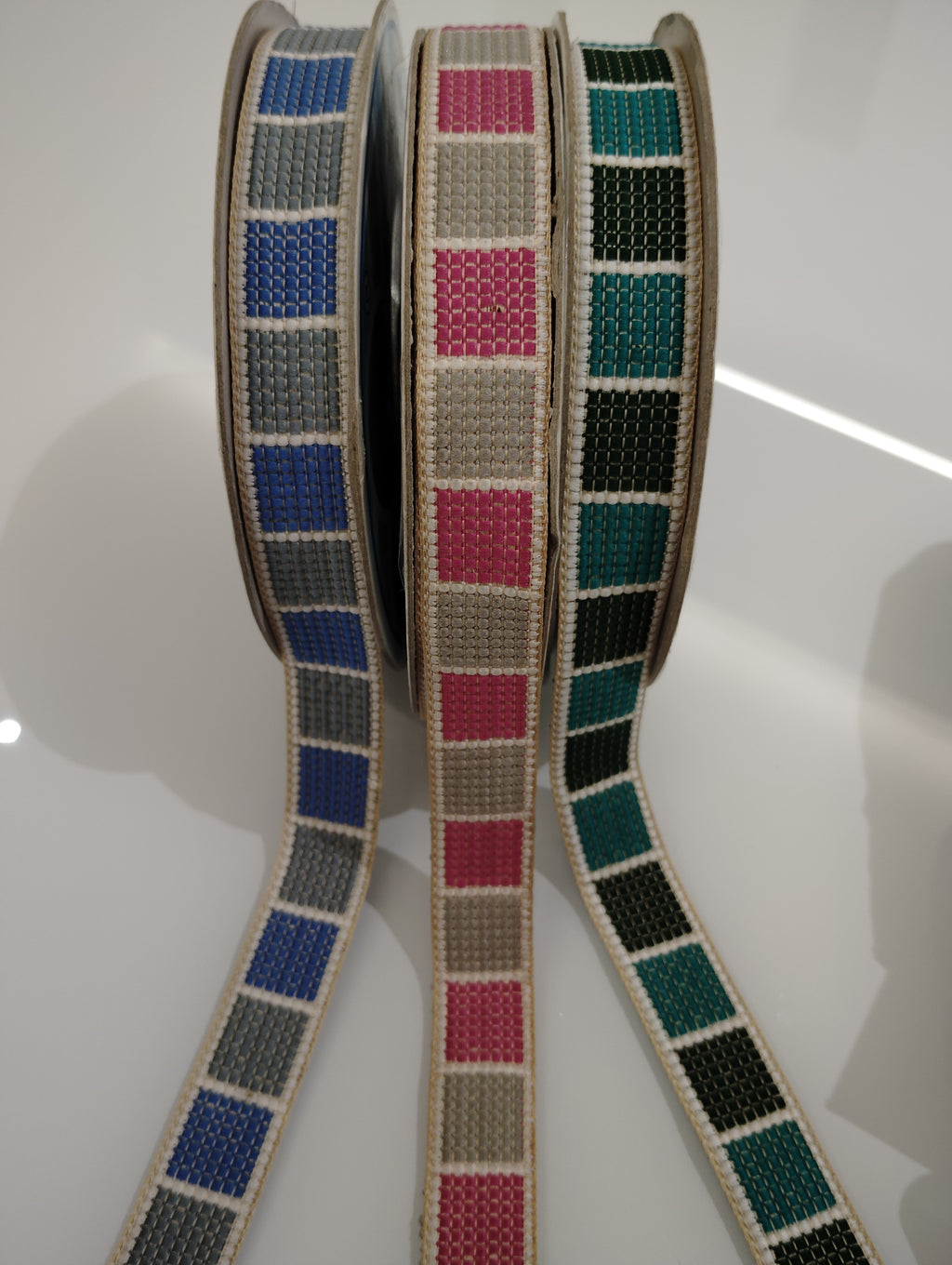 Color-Blocked Geometric Trim Ribbon