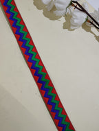 Multicolor Gota Patti Zig-Zag Border
