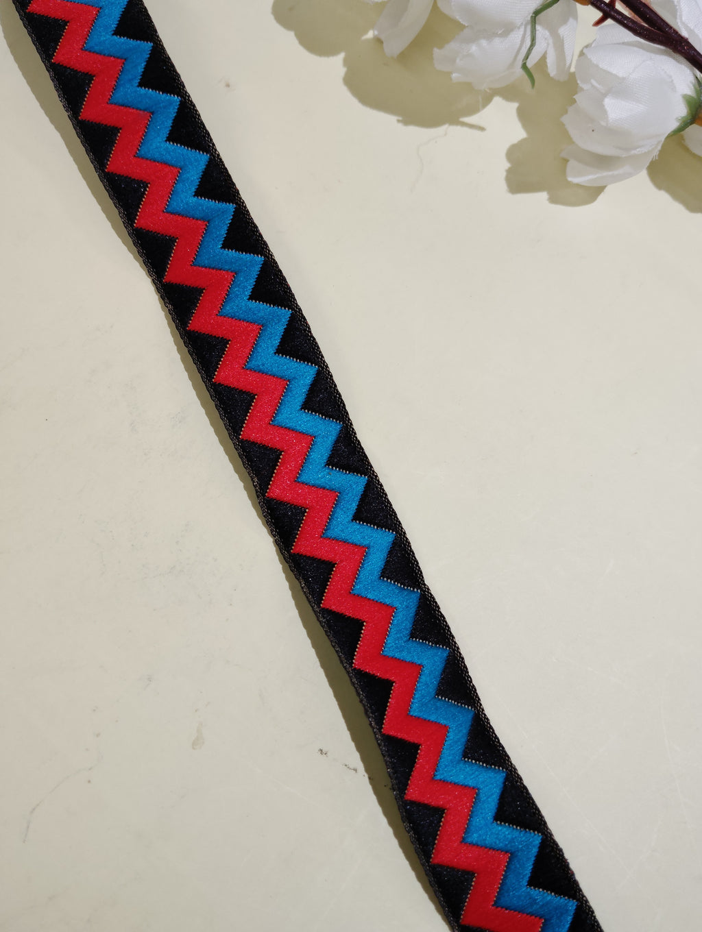 Multicolor Gota Patti Zig-Zag Border