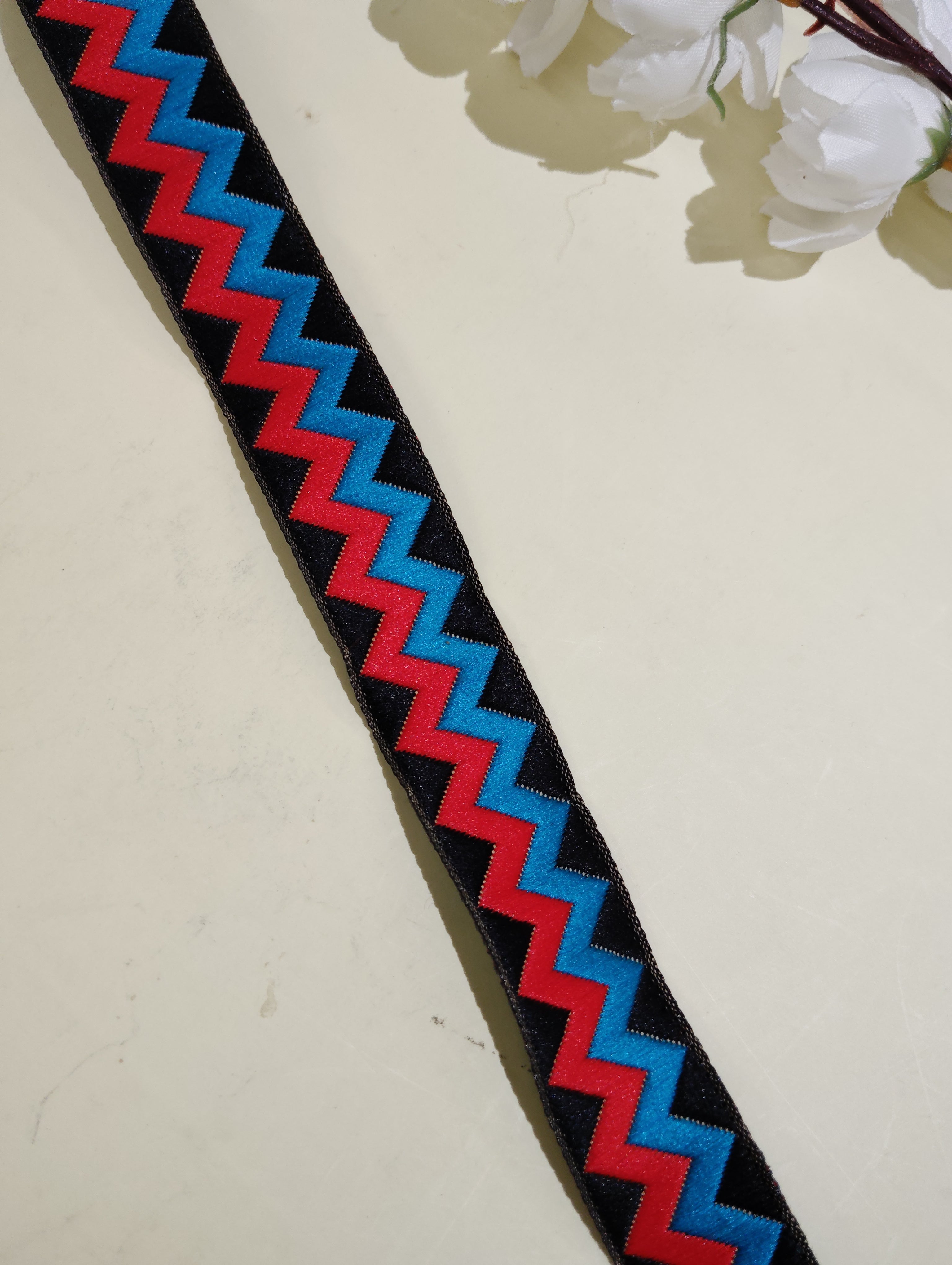 Multicolor Gota Patti Zig-Zag Border