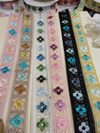 Embroidered Floral Mesh Lace Trim