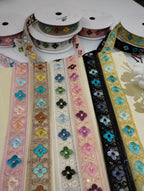 Embroidered Floral Mesh Lace Trim