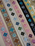 Embroidered Floral Mesh Lace Trim