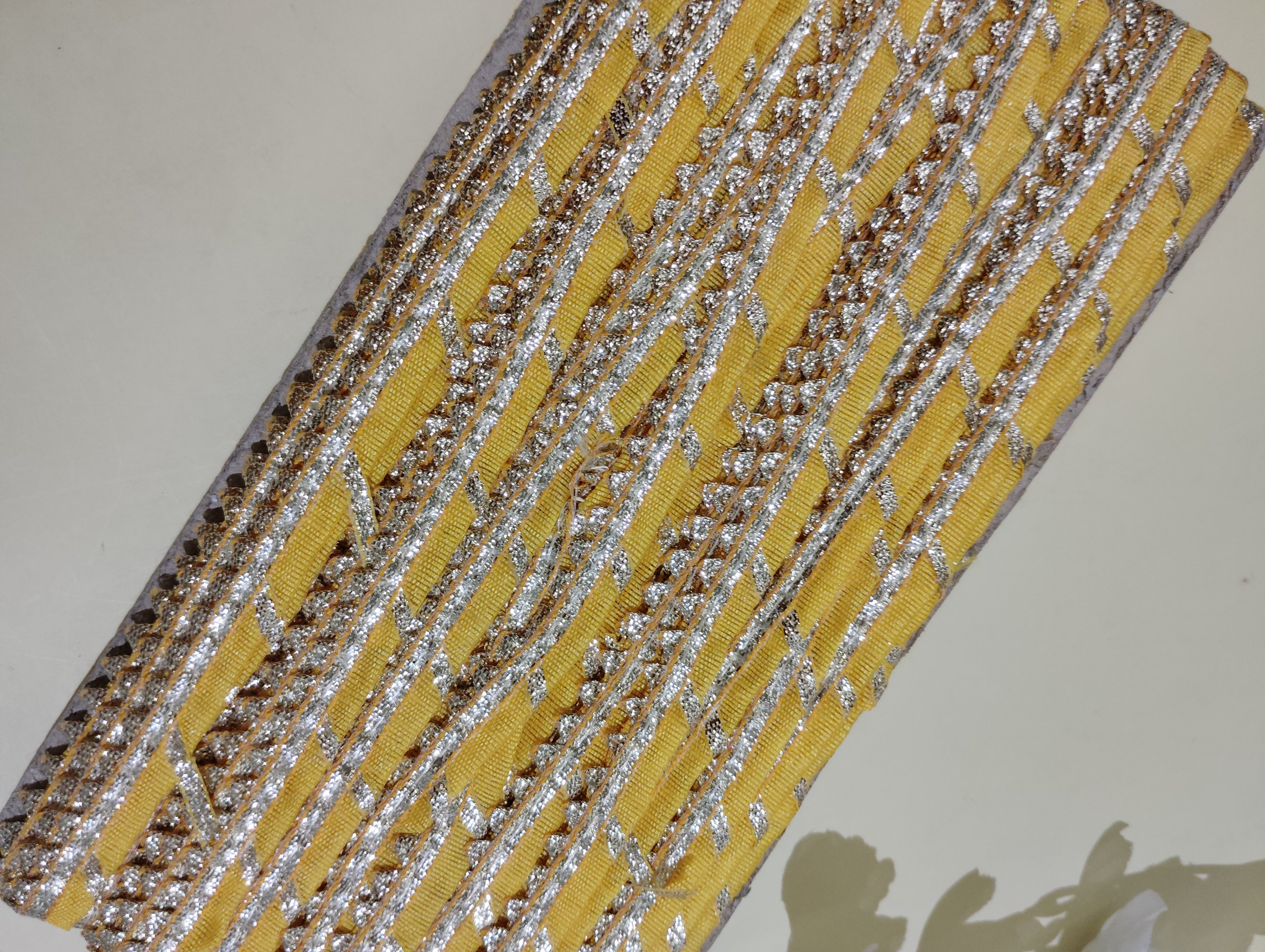 Festive Gota Patti Trim with Diagonal Zari Detailing