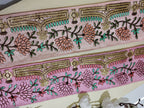 Hand-Embroidered Zardozi Floral Trim with Temple Arch Motif