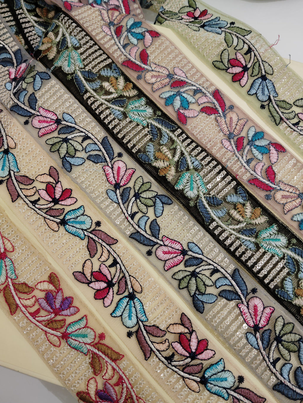Floral Embroidered Lace Trim