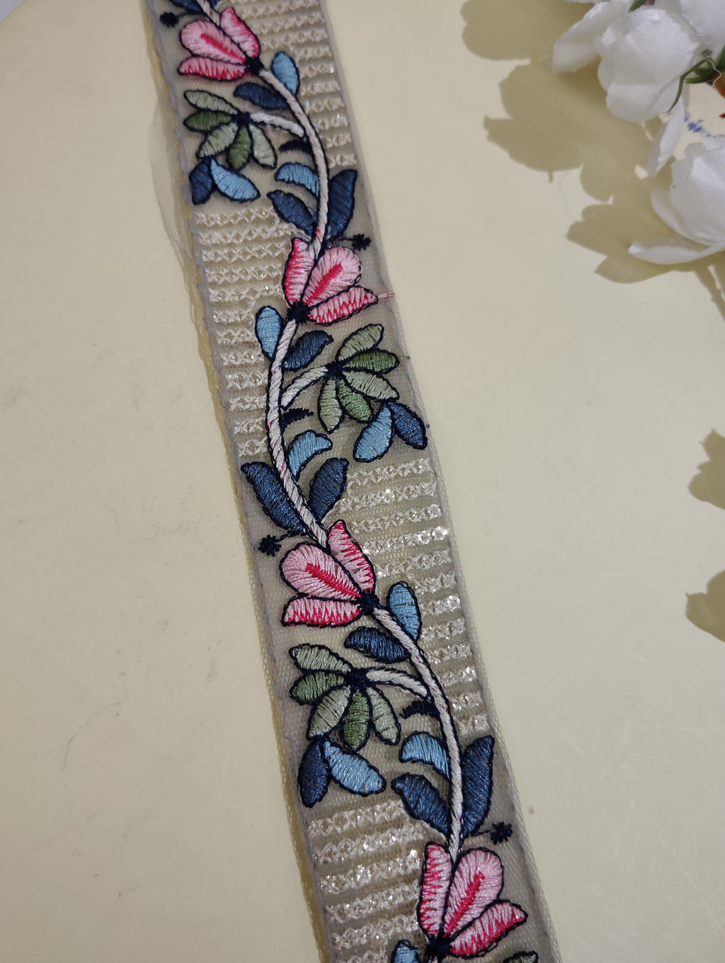 Floral Embroidered Lace Trim