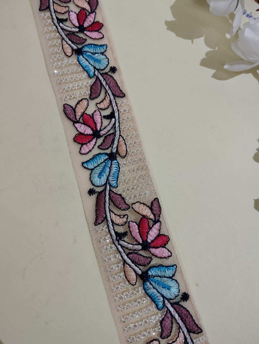 Floral Embroidered Lace Trim