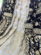 Zari Embroidered Georgette Fabric