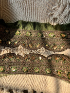 Antique Zari Embroidered Scalloped Lace Trim with Sequin Work