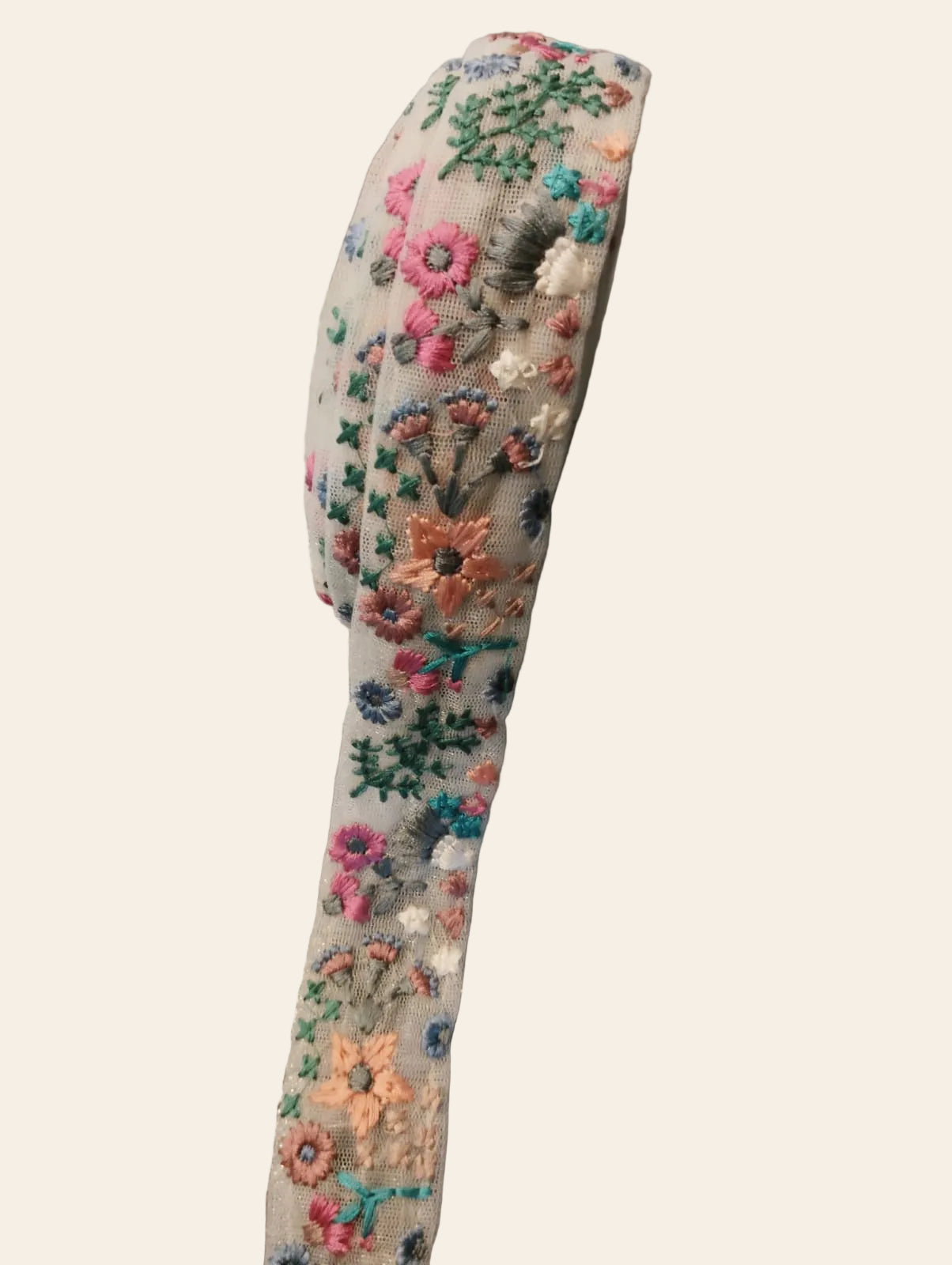 Wildflower Meadow Embroidered Tulle Trim