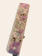Pastel Floral Embroidered Tulle Lace Trim