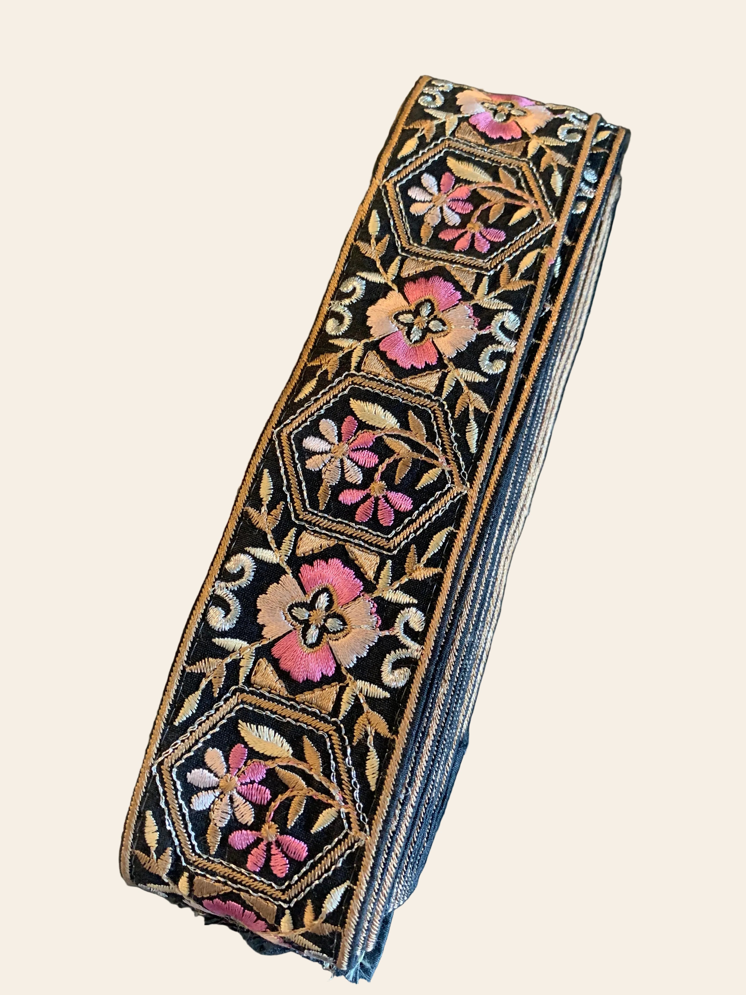 Embroidered Geometric Floral Lace