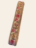 Floral Embroidered Silk Trim