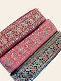 Embroidered Floral Zari Lace Trim