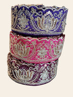 Premium Embroidered Scalloped Zari Lace Trim