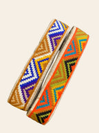Tribal Geometric Phulkari Style Embroidered Trim