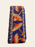 Royal Blue Umbrella Motif Zari Embroidery Lace Trim