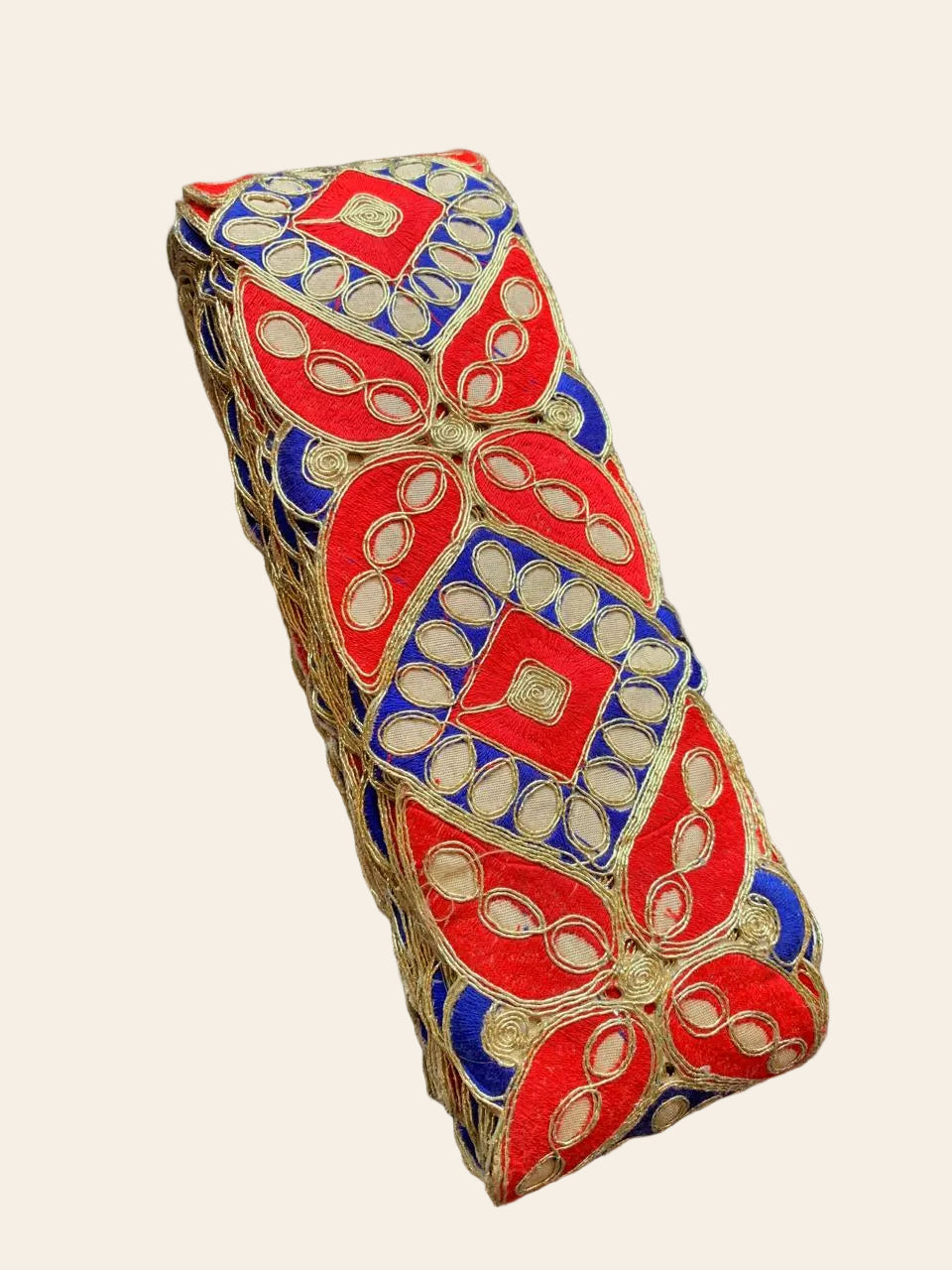 Royal Gold Zari and Geometric Gota Patti Border