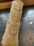 Handmade Gold Zardozi Beaded Circle Lace Trim on Net