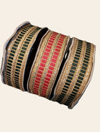 Gold Zari Striped Border Trim