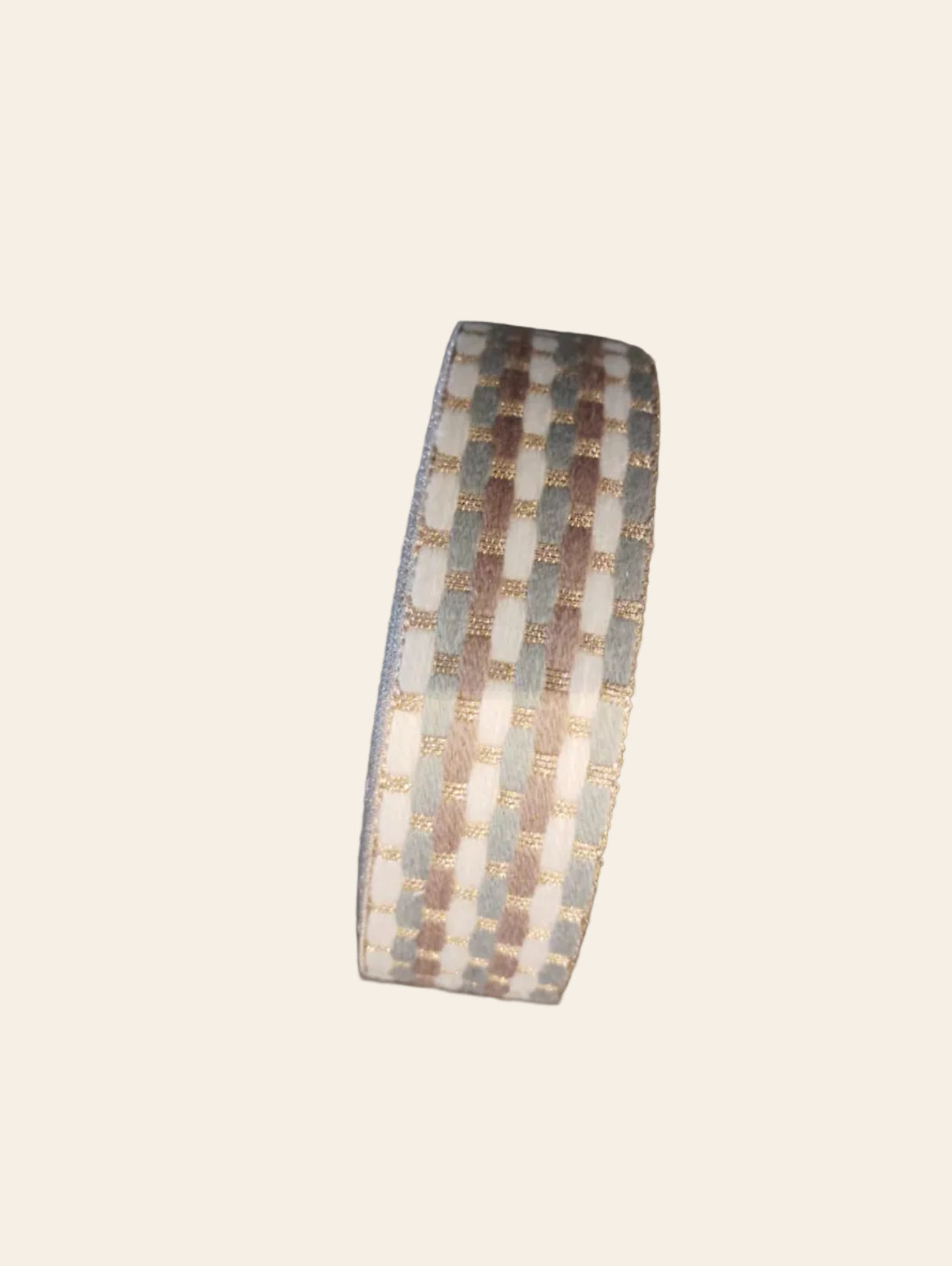 Checkered Woven Zari Border Trim
