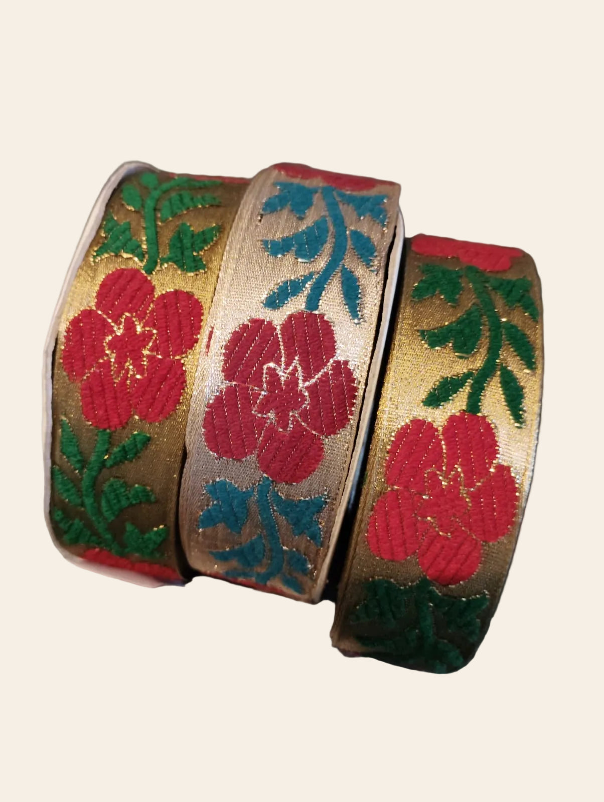 Embroidered Floral Trim