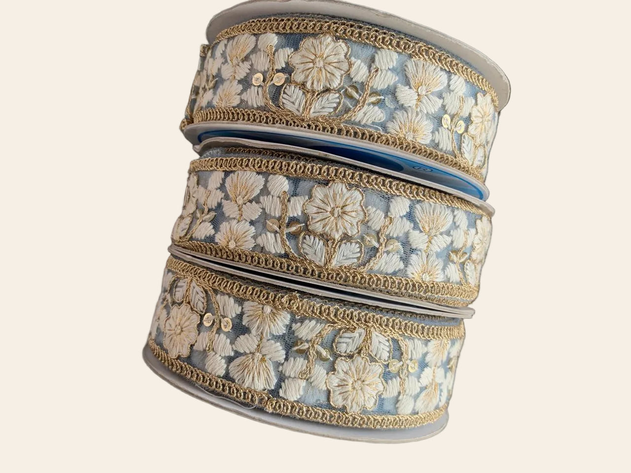 Exquisite Zardozi Floral Lace Trim