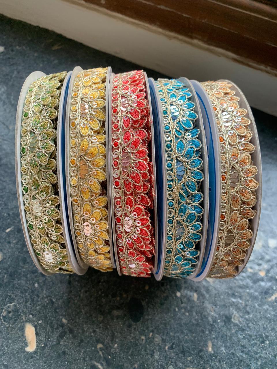 Embroidered Sequin Lace Trim