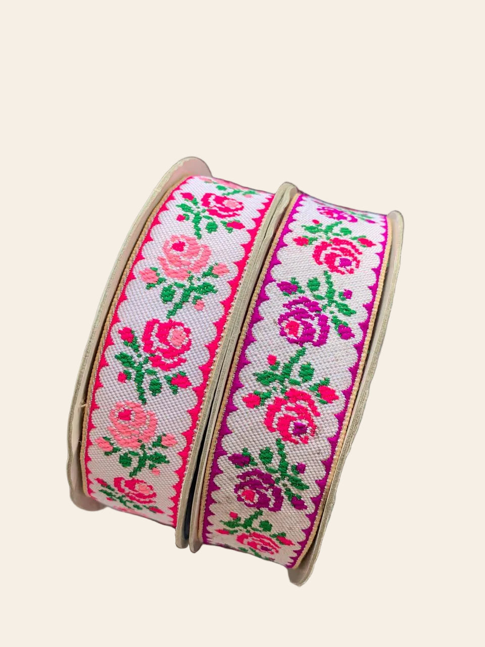 Floral Embroidered Ribbon Trim
