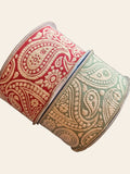 Elegant Paisley Woven Jacquard Ribbon Spools