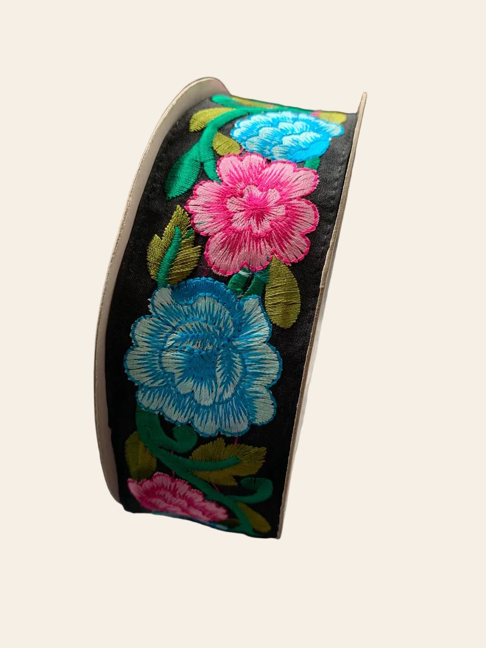Embroidered Floral Ribbon Trim