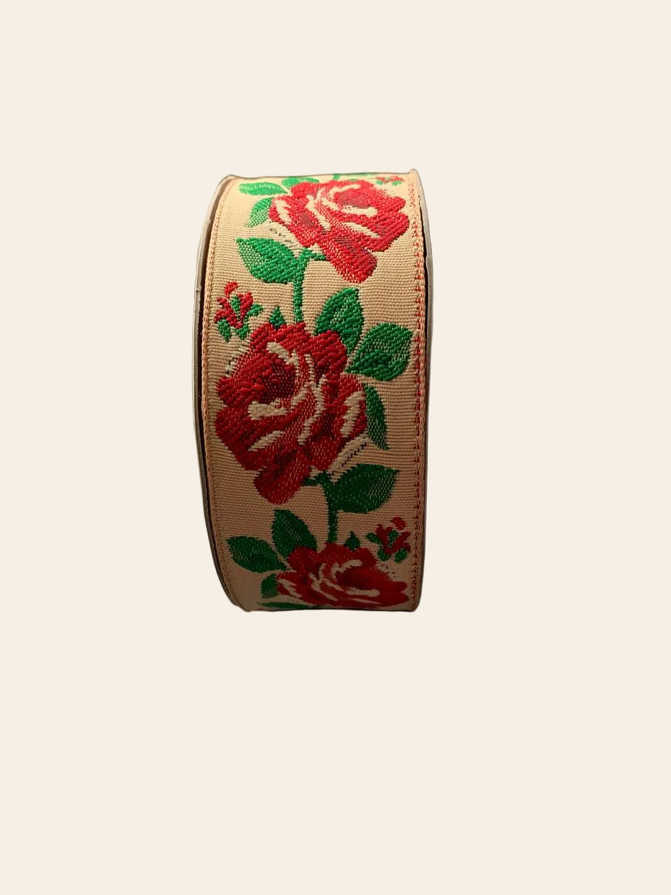 Vintage Rose Woven Ribbon Trim
