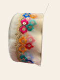 Colorful Floral Organza Ribbon Trim