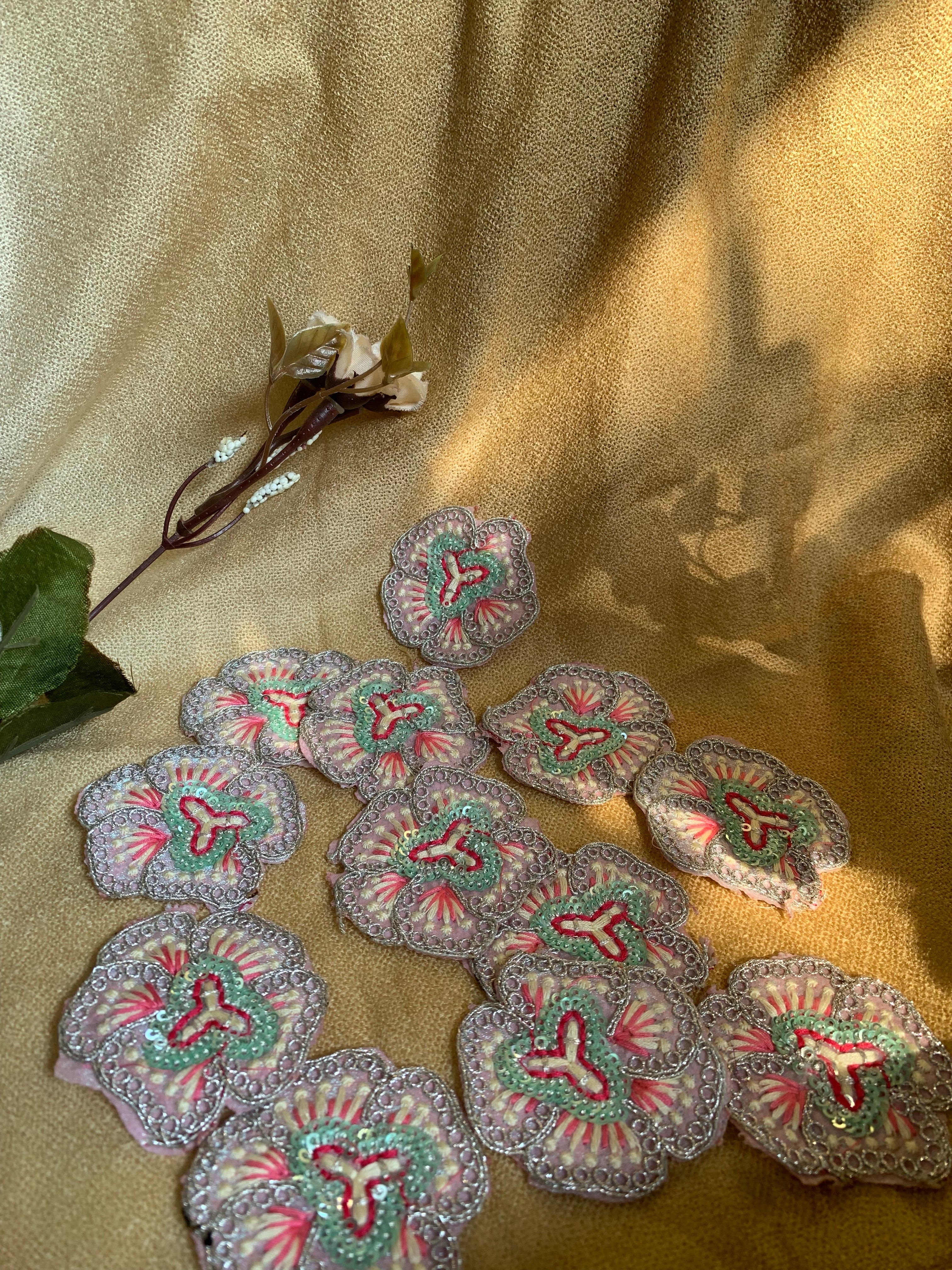 Multicolored Beaded Flower Patch
