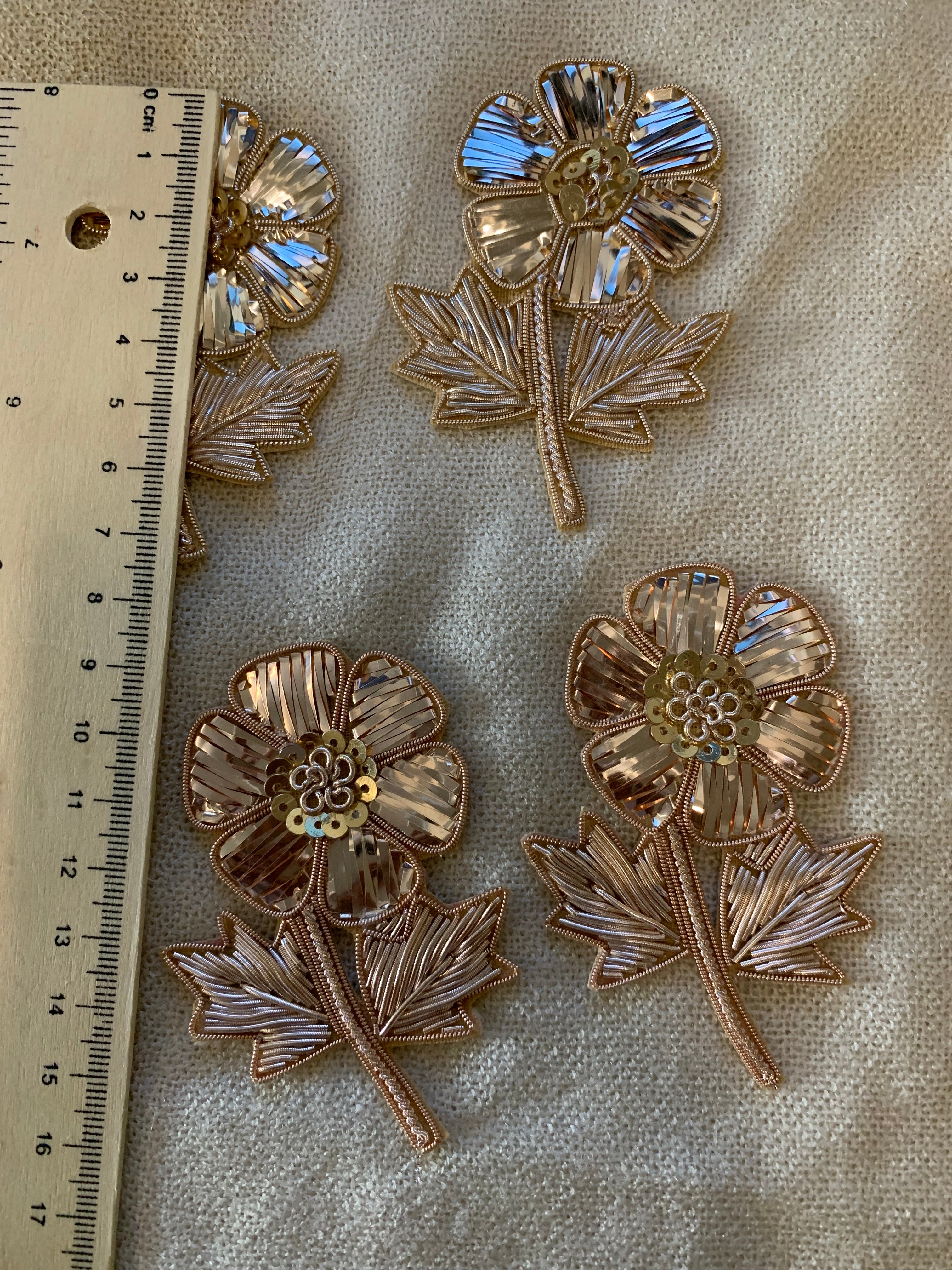 Gold Floral Patch