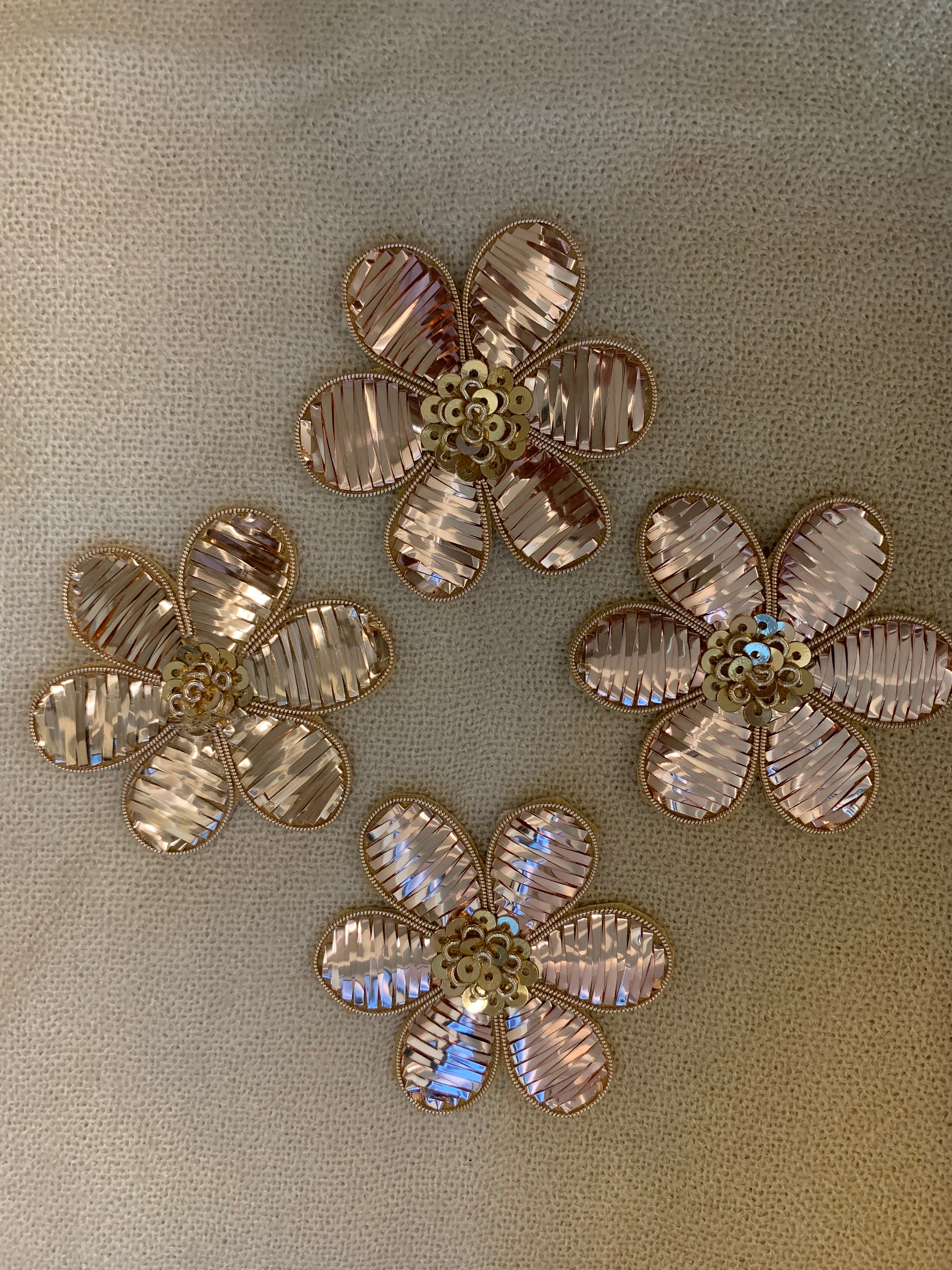 Metallic Flower Patch