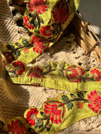 Exquisite Scalloped Gota Patti Border & Gold Zari Work
