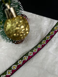 Narrow Beaded and Embroidered Trim