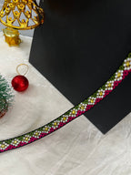 Narrow Beaded and Embroidered Trim