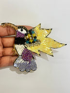 Sequin and Beaded Hummingbird Patch