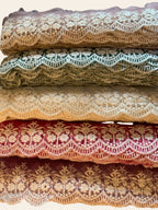 Intricate Scalloped Floral Embroidery Trim