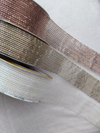 Metallic Bugle Bead & Sequin Ribbed Border Trim